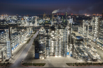 Liaoning Liaoyang Aromatics base night view