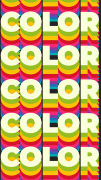 Colored Text Background with Ghost Trail Effect for Vertical Social Media