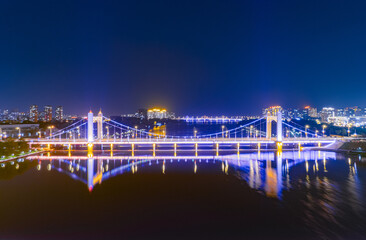 Night view of Taizi River, Liaoyang, Liaoning province