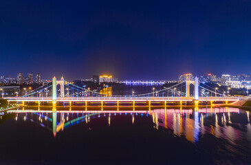 Night view of Taizi River, Liaoyang, Liaoning province