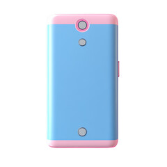 Pastel Blue and Pink Smartphone Back Cover Design