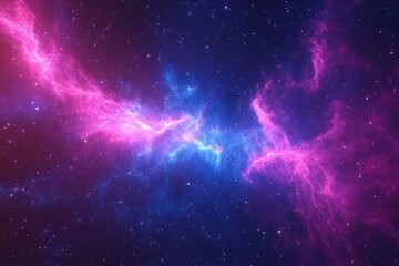 Naklejka premium Stunning Cosmic Nebula with Vibrant Colors and Radiance