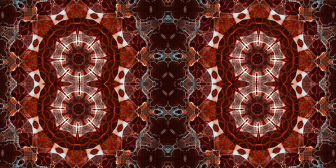 Seamless kaleidoscope pattern. The texture of the woven pattern. Endless pattern