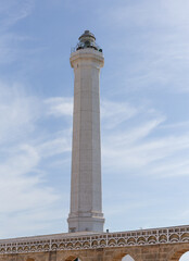 Fototapeta premium Blick auf den Leuchtturm von Santa Maria di Leuca, Apulien, Italien