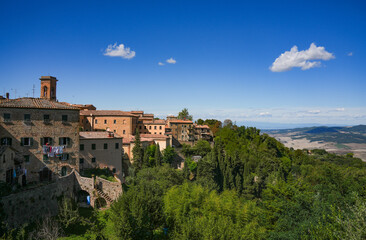 Obraz premium Scenic landscape from Volterra medieval town of Toscana, Italy, Europe 