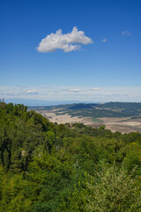 Obraz premium Scenic landscape from Volterra medieval town of Toscana, Italy, Europe 