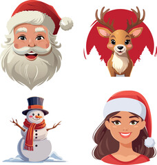Christmas vector illustrations collection