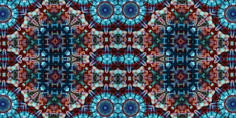 Seamless kaleidoscope pattern. The texture of the woven pattern. Endless pattern