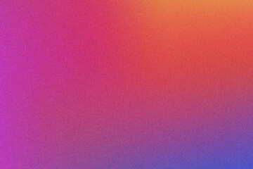 Abstract grainy textured gradient background with vibrant pink, orange and blue tones