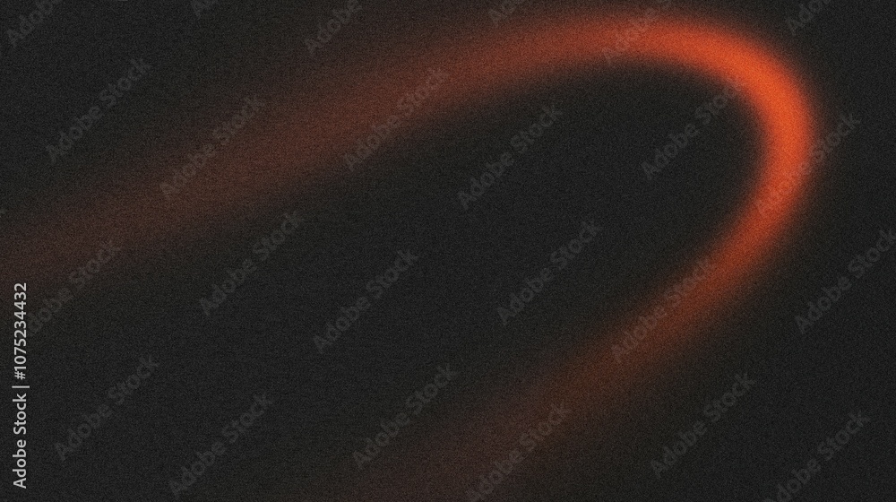 Poster abstract orange light trail on a dark background. perfect for adding a unique touch to your designs.
