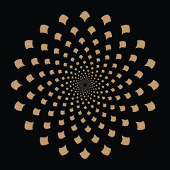 Vector Shapes Silhouettes Illustration Isolated On White Background and simple Mandela  