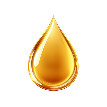 Golden oil drop
