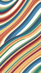 Wavy rainbow bands flowing in a seamless gradient pattern