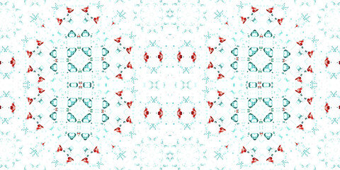 Seamless kaleidoscope pattern. The texture of the woven pattern. Endless pattern