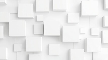 Obraz premium Grey and White Geometric Tech Animation, a seamless loop of abstract minimal shapes creating a dynamic motion background, ideal for modern digital projects and presentations.