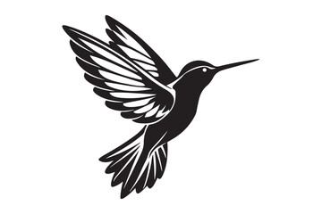 Hummingbird Silhouette vector illustration, Hummingbird Silhouette,  Hummingbird Silhouette PNG