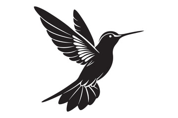 Hummingbird Silhouette vector illustration, Hummingbird Silhouette,  Hummingbird Silhouette PNG