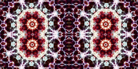 Seamless kaleidoscope pattern. The texture of the woven pattern. Endless pattern