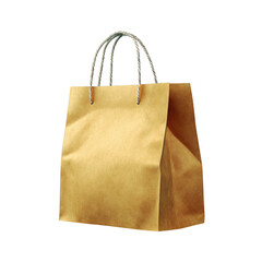Minimalist Golden Shoppers Bag
