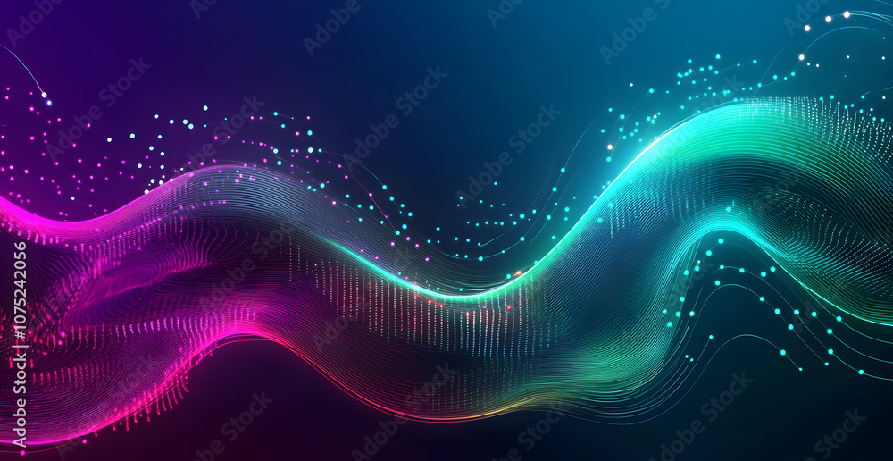 Aufkleber A digital abstract background with glowing blue and purple connections forms the shape of an AI brain on a dark gradient, ideal for tech presentations and social network banners.