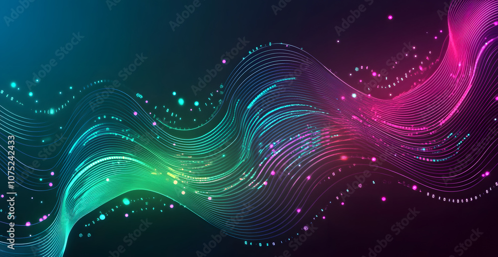 Poster A digital abstract background with glowing blue and purple connections forms the shape of an AI brain on a dark gradient, ideal for tech presentations and social network banners.