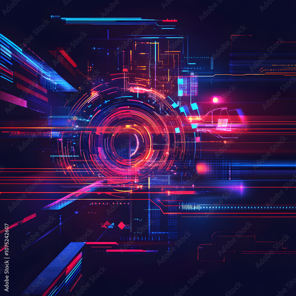 Poster A digital abstract background with glowing blue and purple connections forms the shape of an AI brain on a dark gradient, ideal for tech presentations and social network banners.