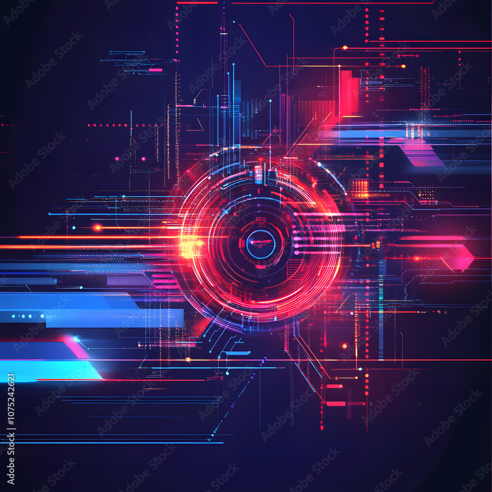 Poster A digital abstract background with glowing blue and purple connections forms the shape of an AI brain on a dark gradient, ideal for tech presentations and social network banners.