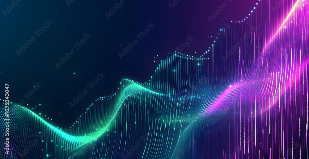 Aufkleber A digital abstract background with glowing blue and purple connections forms the shape of an AI brain on a dark gradient, ideal for tech presentations and social network banners.