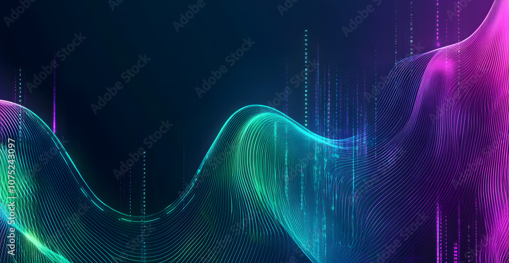 Poster A digital abstract background with glowing blue and purple connections forms the shape of an AI brain on a dark gradient, ideal for tech presentations and social network banners.