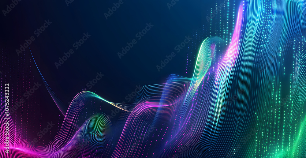 Poster A digital abstract background with glowing blue and purple connections forms the shape of an AI brain on a dark gradient, ideal for tech presentations and social network banners.