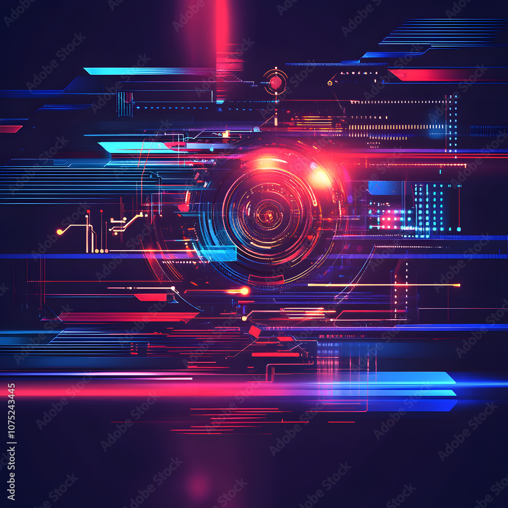 Poster A digital abstract background with glowing blue and purple connections forms the shape of an AI brain on a dark gradient, ideal for tech presentations and social network banners.