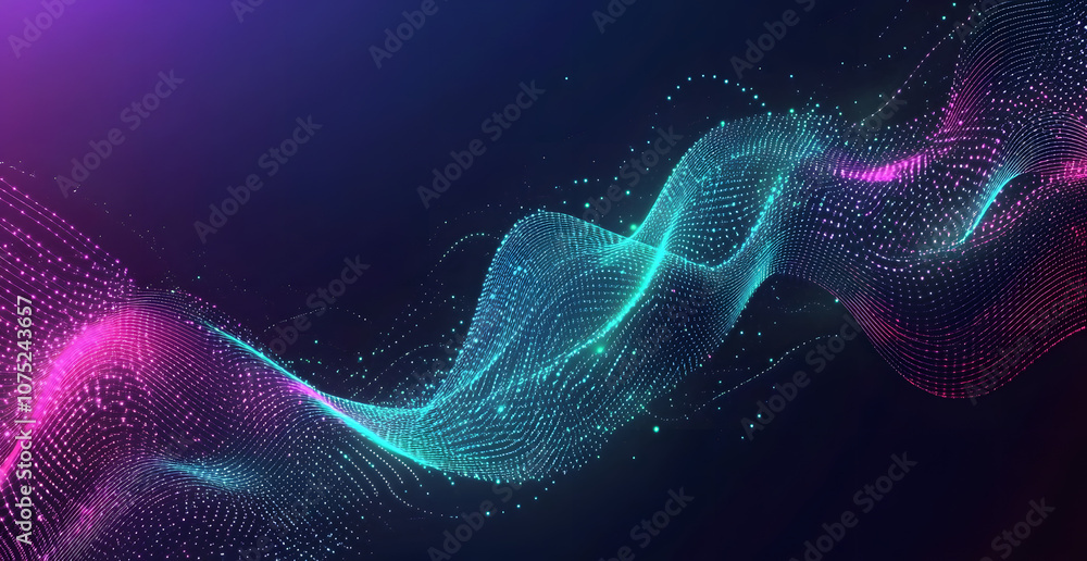 Poster A digital abstract background with glowing blue and purple connections forms the shape of an AI brain on a dark gradient, ideal for tech presentations and social network banners.