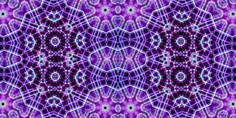 Seamless kaleidoscope pattern. The texture of the woven pattern. Endless pattern