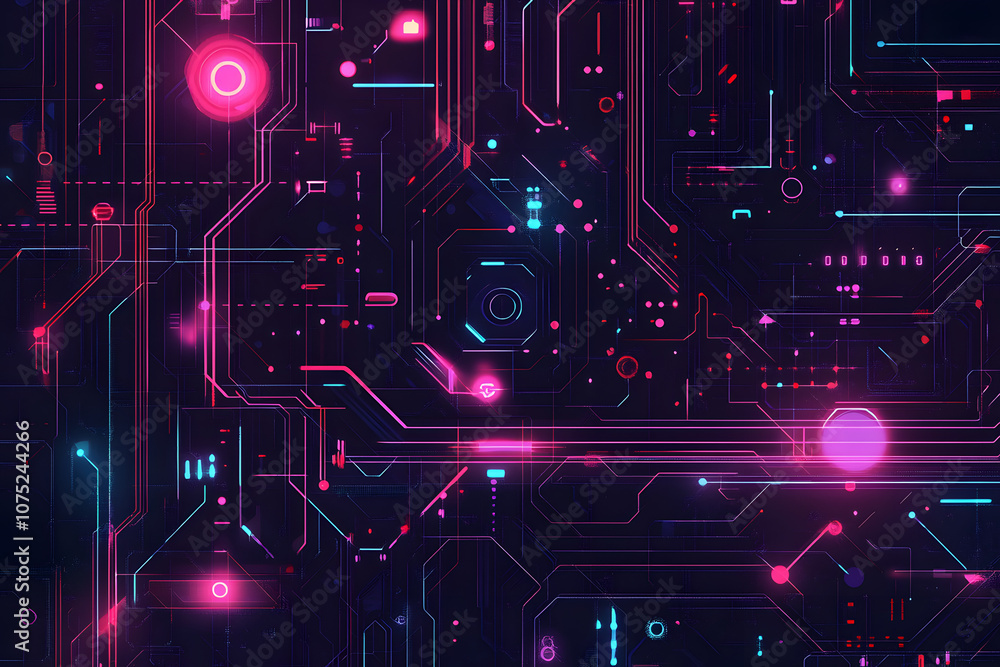 Aufkleber A digital abstract background with glowing blue and purple connections forms the shape of an AI brain on a dark gradient, ideal for tech presentations and social network banners.
