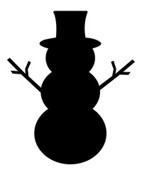 Snowman christmas winter clip art design on plain white transparent isolated background for card, shirt, hoodie, sweatshirt, apparel, card, tag, mug, icon, poster or badge
