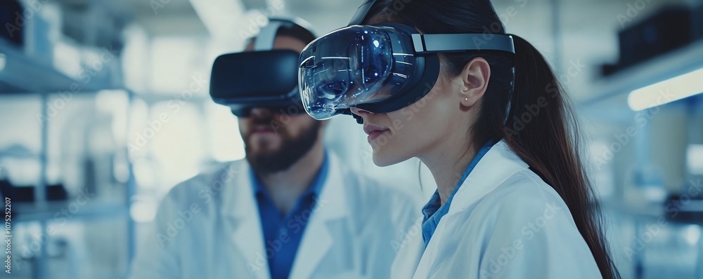 Poster vr tech entrepreneurs collaborate in dynamic virtual lab setting