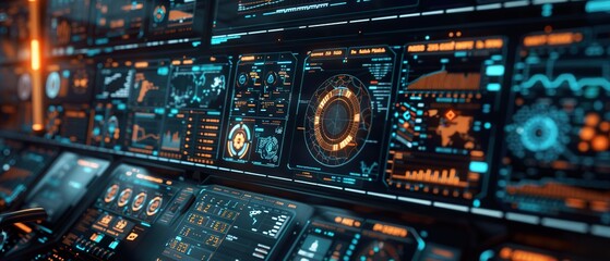 Cybersecurity Dashboard with Multiple Warning Alerts and Error Notifications