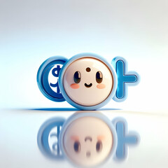 3D Glossy Faith Symbols Reflection Introspection Spiritual Harmony Concept Advertisement Banner World Religion Day Copy Space Icon Design White Background