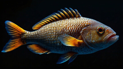 Fototapeta premium Close-up of goldfish against white background 