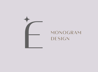 IE or EI letter logo icon design. Classic style luxury initials monogram.