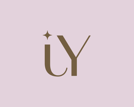 IY letter logo icon design. Classic style luxury initials monogram.