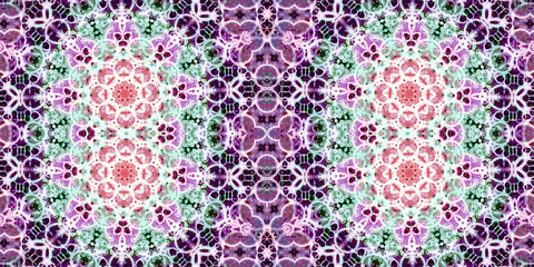 Seamless kaleidoscope pattern. The texture of the woven pattern. Endless pattern