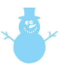 Snowman christmas winter clip art design on plain white transparent isolated background for card, shirt, hoodie, sweatshirt, apparel, card, tag, mug, icon, poster or badge