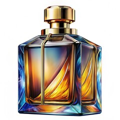men's perfume in beautiful bottles isolated on white