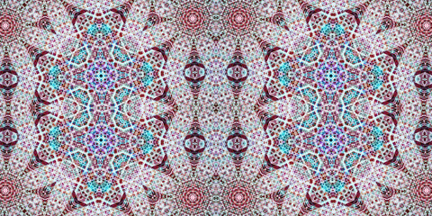 Seamless kaleidoscope pattern. The texture of the woven pattern. Endless pattern