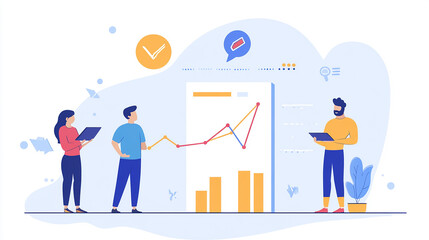 The upward trend in the graph reflects the success of the business plan and effective team management.