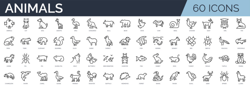 Set of 60 outline icons related to smart house. Linear icon collection. Editable stroke. Vector illustration	