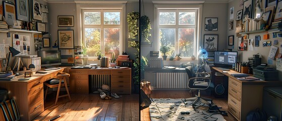 The Reality of Home Offices: A Contrast Between Ideal and Everyday