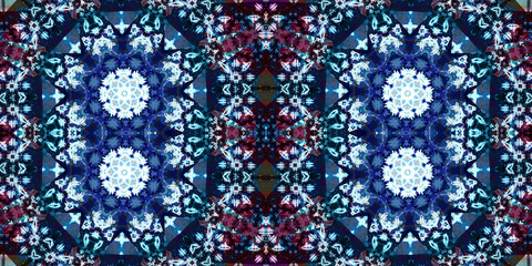 Seamless kaleidoscope pattern. The texture of the woven pattern. Endless pattern