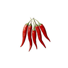 red hot chili peppers isolated transparent background